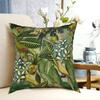 Vintage Green Tropical Bird Jungle Garden Pillowcase Printed Decor Throw Pillow Case for Bed Cushion Cover