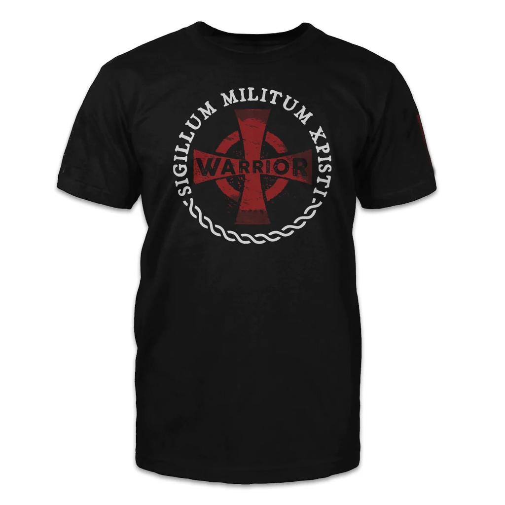Armee Christi. Amerikanische Flagge und Templer-Code-Flagge Ungläubiger T-Shirt. Premium Baumwolle Kurzarm O-Ausschnitt Herren T-Shirt Neu S-3XL