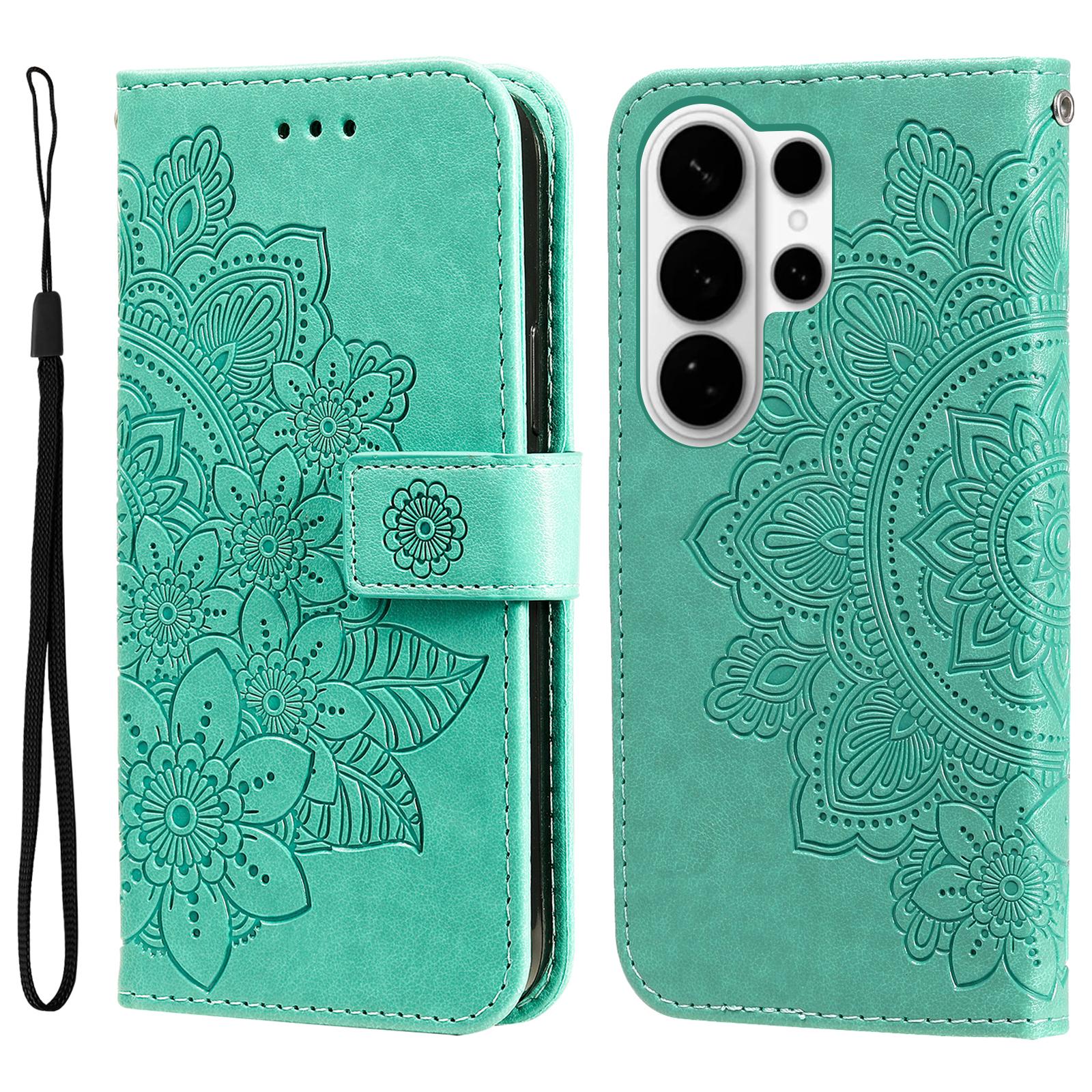 

For Samsung Galaxy S26 Ultra Case Floral Pattern PU Leather Wallet Stand Phone Cover