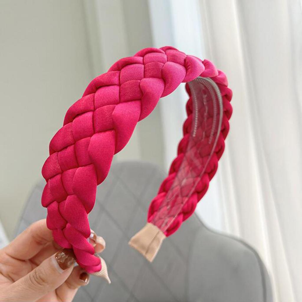 PROLY New Fashion Braided Headband For Women Wide Side Fresh Color Spring Turban Hairband Headwear Adult Hair Accessories