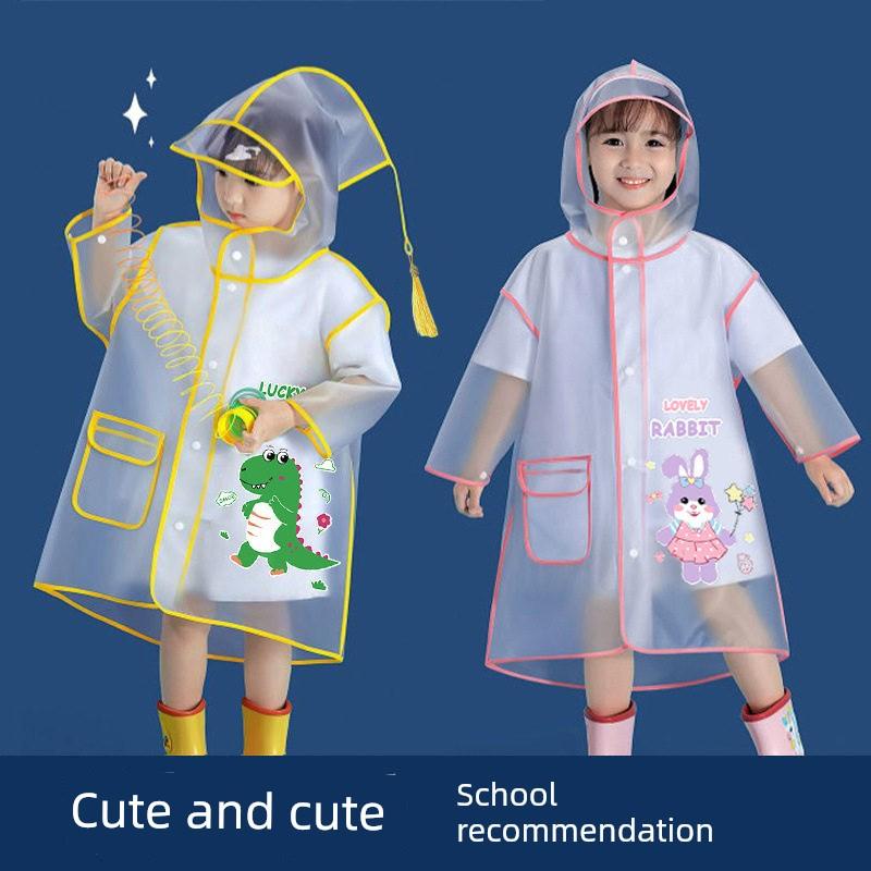 Children's Raincoat, Boys' Waterproof Rain Boots Set, Kidsren's Students' Special Full-Body Rain Poncho for School, Kindergarten Girls' Rain Poncho