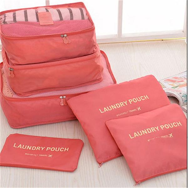 

6Pcs Путешествия Багаж Организатор Сумка Главная Проживание хранения Упаковки Кубы 5 Цвета