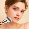 2 In 1 Professional Double Ended Makeup Brush Large Round Head And Handle For Foundation Concealer Setting Travel Make Up Tool