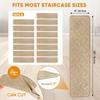1pc Durable 8x30 Inch Stair Treads Non-Slip TPR Backing Stair Mats Noise Reduction Self-adhesive Stair Runner Rugs Home Decor