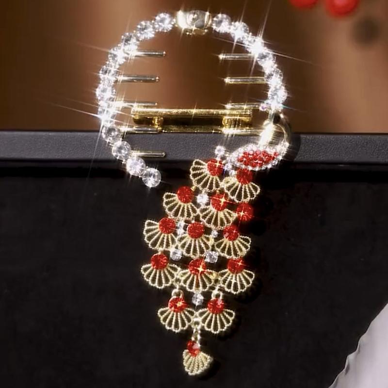 

Elegant Exquisite Peacock Hair Claw Clip Shiny Rhinestones Women Girls Ponytail Buckle Hairpin Hair Accessories красный