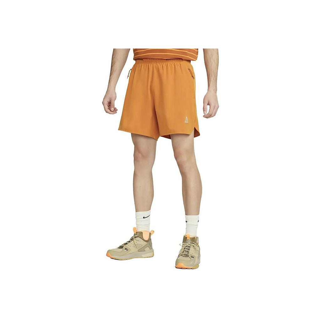 Nike ACG Dri-FIT New Sands Sports Shorts with Side Zip Pocket and Drawstring Men Bottoms Orange DN3956-815