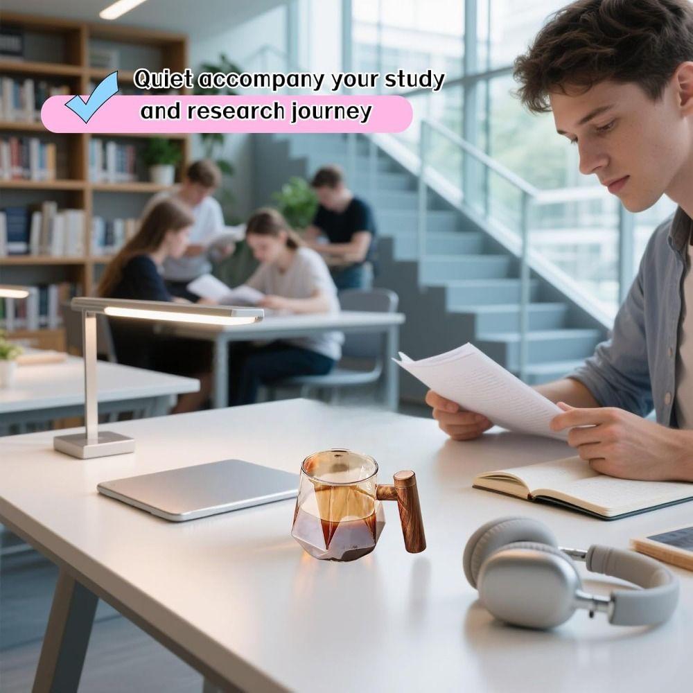Tazza Automescolante Elettrica in Vetro Borosilicato da 400 ml per Caffè/Latte/Proteine in Polvere