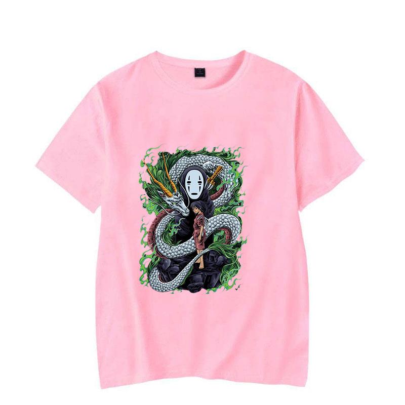 Hot Anime No Face Man Ogino Chihiro Printing T-shirt Women Men Fashion Short Sleeve Street Casual Personality Summer T-shirt