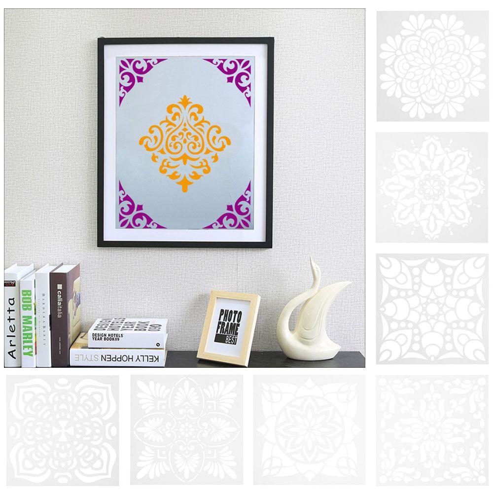 Geometry Spary Furniture DIY Geometric Template Mandala Stencils Wall ...