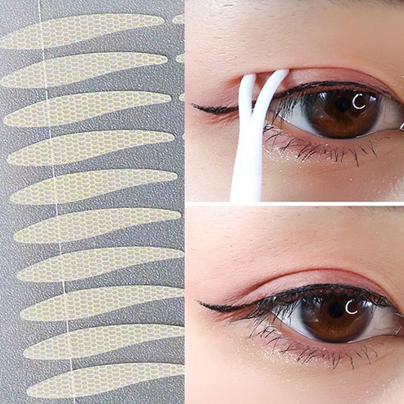 5 Foi Bandă Invizibilă pentru Pleoape Duble Transparentă Autoadezivă Naturală Ridicare Ochi Mari Autocolante pentru Ochi din Plasă-Dantelă Fără Urme Ochi