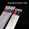 Mixing Tool Standard Car Paint Ruler Suitable for Cars Paint Ruler Ruler Paint Tool Black/R-ed Rulers Drop shipping