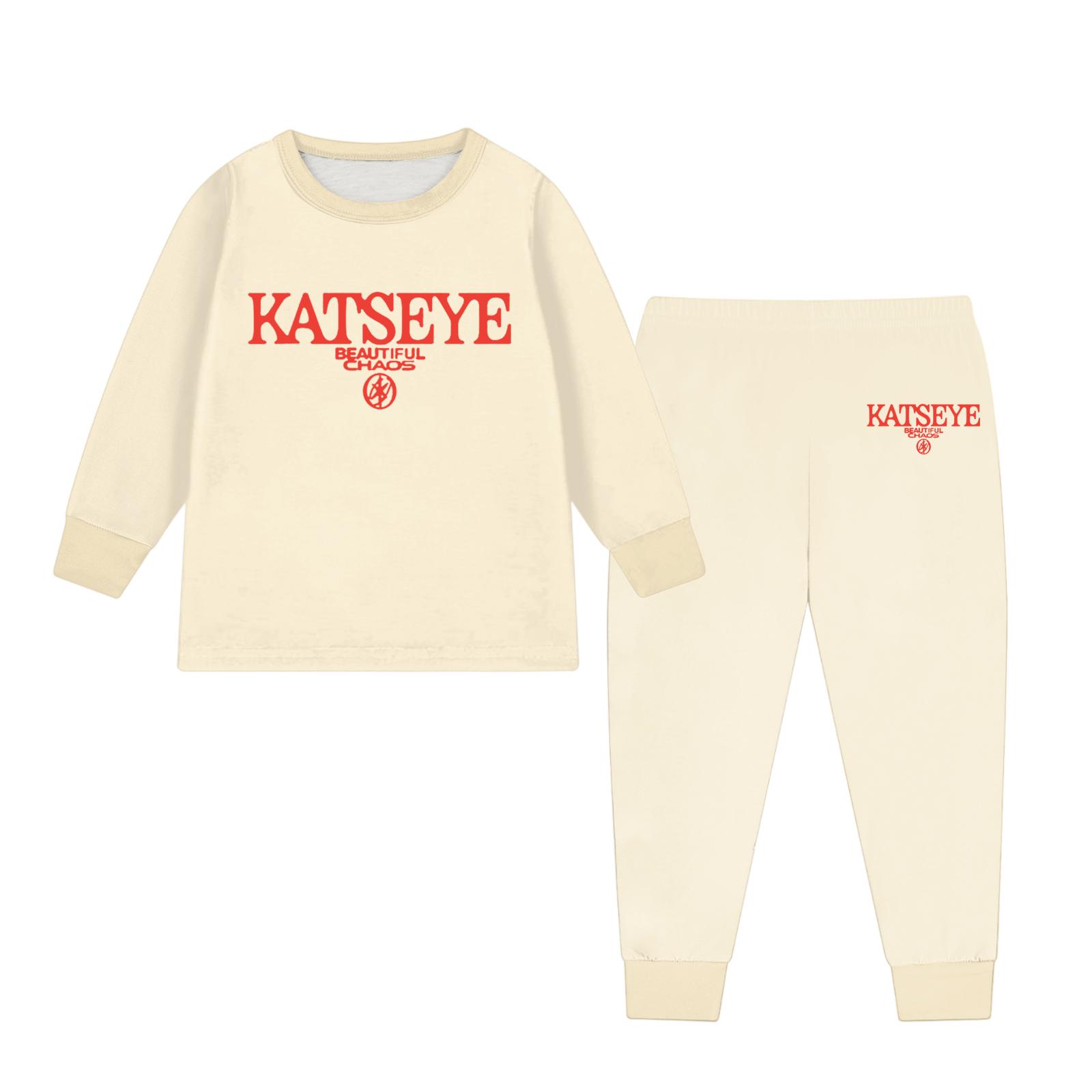 

Детский модный костюм юбка топ с круглым вырезом и длинными рукавами брюки 110 бежевый