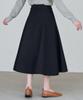 Deuloupisumeon One-Tuck Cotton Flare Skirt [Black]