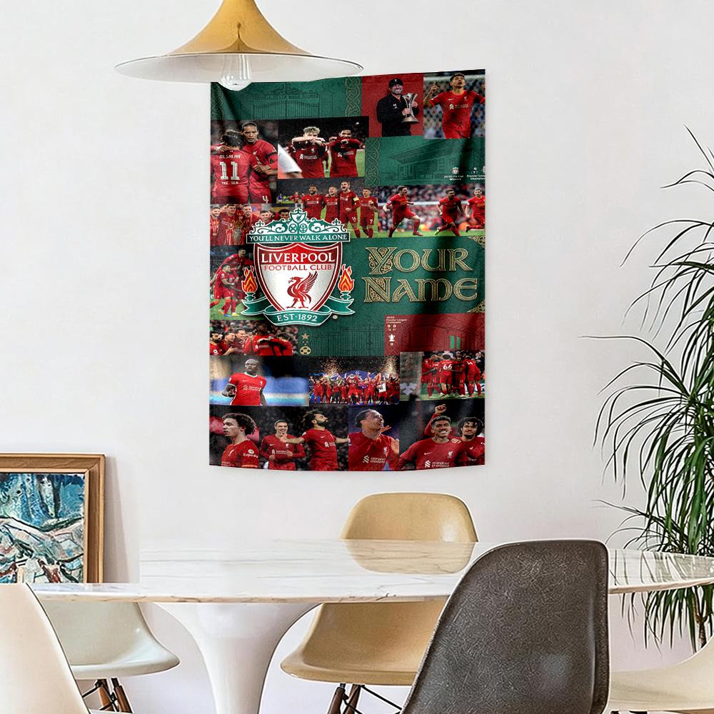 Liverpool Fc Custom Your Name Wall Decor Tapestry Art For Pet Memorial Birthdaywedding Party Backdrop Family Gift