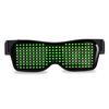 Led Party Glasses Multilingual USB Charge Led Flashing Luminous Eyewear Christmas Concert Birthday Party Holiday Glow Sunglasses