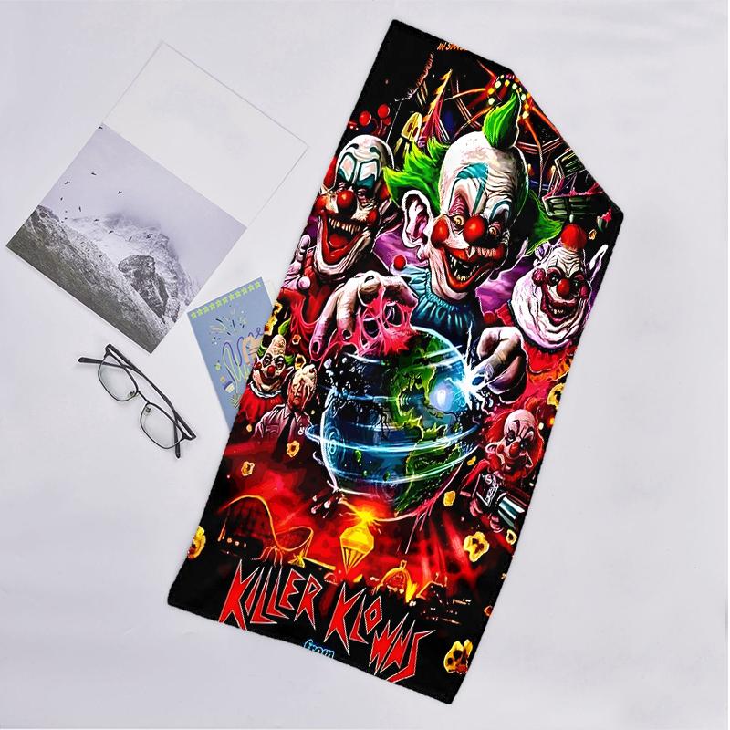 Horror Clown Circus Fashion Beach Towel: Ideal for Summer Adventures Soft, absorbent and quick drying suitable for swimming and bathing