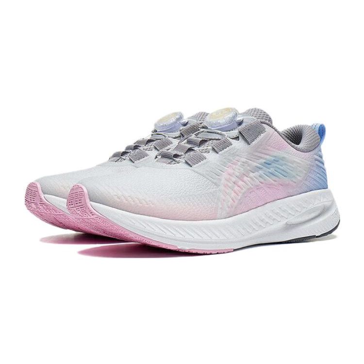 Li Ning Comfortable Versatile Non-Slip Wear-Resistant Kids Running Shoes Kids Running Shoes Antarctic-Gray Peach-Blossom-Pink YKFT072-8
