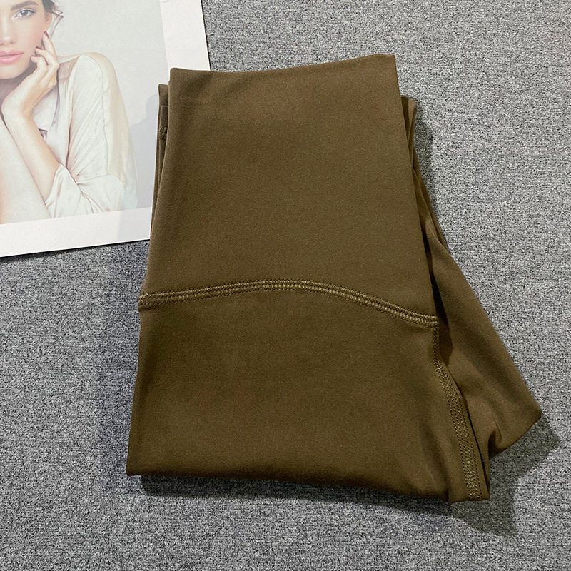 Fashion High Waist Hip Lift Nude Feel Yoga Cropped Pants Thin Stretch Large Skinny Running Sports Peach Hip Yoga Pants