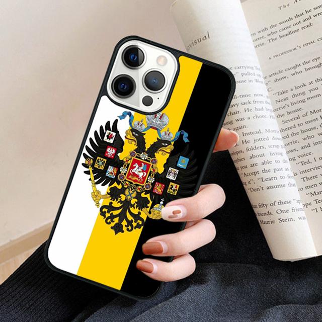 Russia Flag Coat Of Arms Phone Case Cover For iPhone 17 Air 16 15 14 plus 12 13 pro max coque Shell Fundas