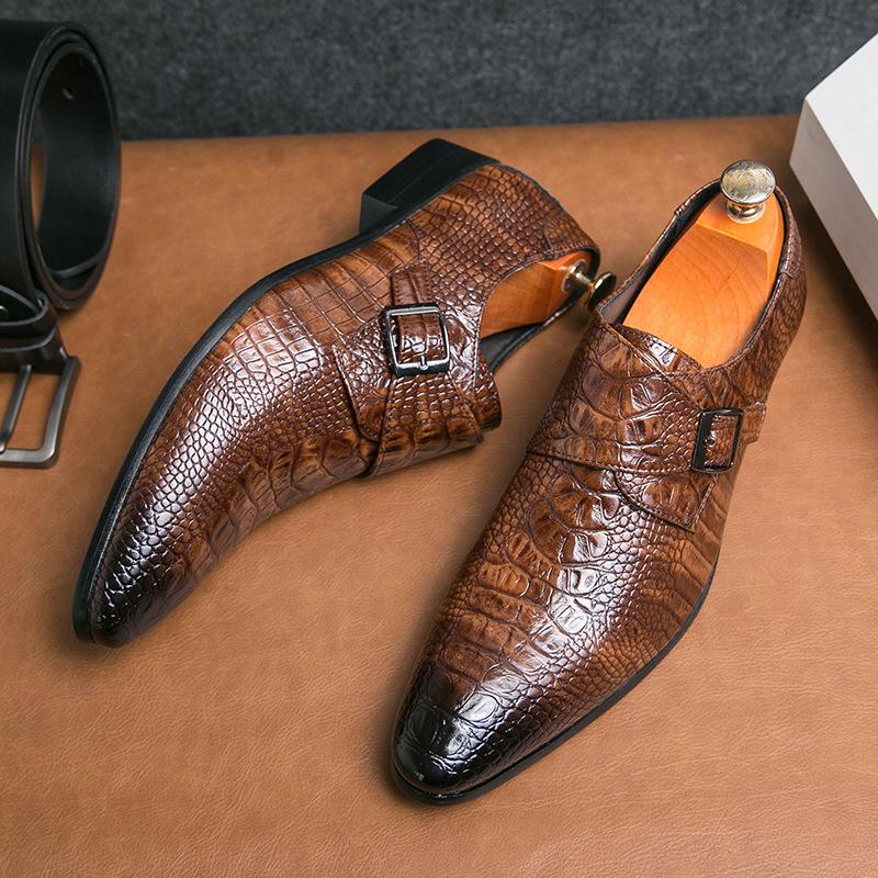 Fashion Designer Men Loafers Luxury Pointed Leather Shoes British Business Formal Dress Shoes for Men Casual Office Shoes Mocassin Homme