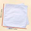 6pcs/Cotton handkerchief fan-shaped pocket square towel white 30cm