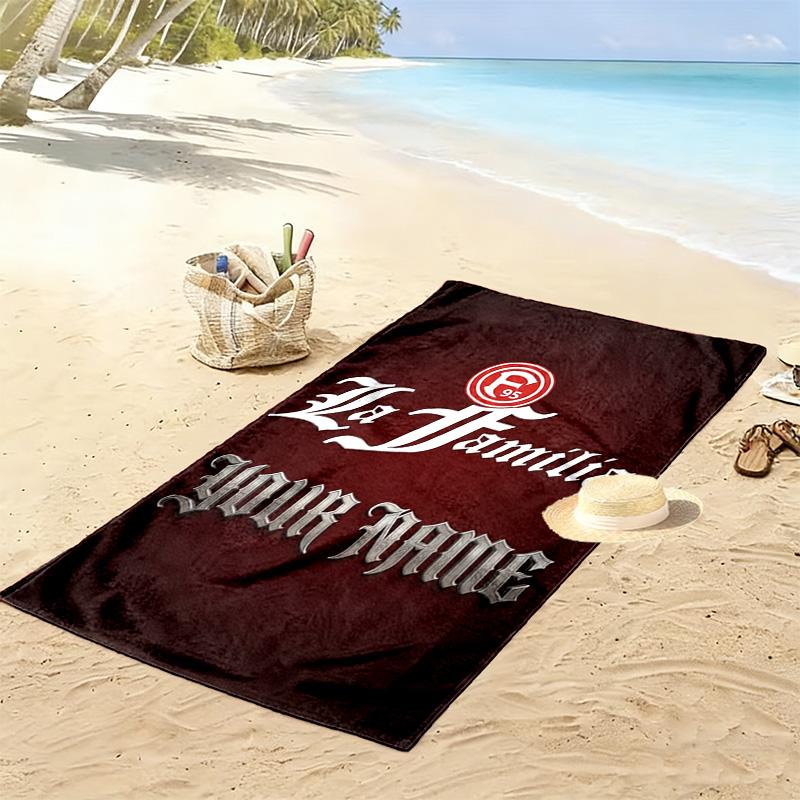 Name Custom Fortuna Düsseldorf Print Beach Towel, Large Soft Quick Dry Towel for Beach Camping Swimming