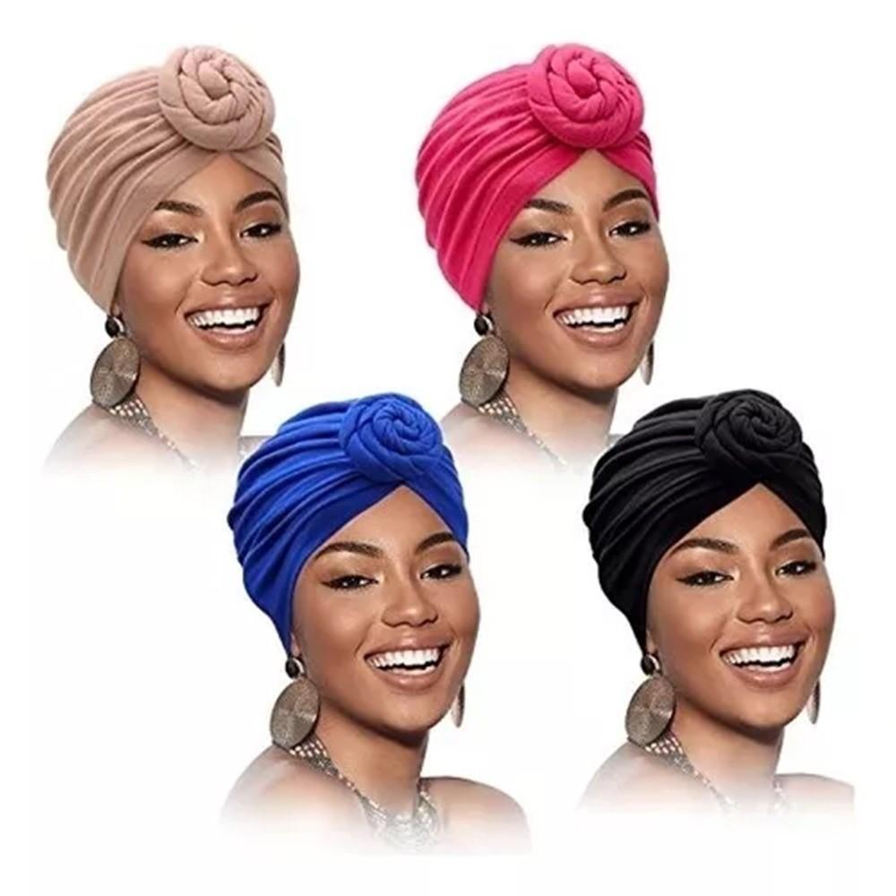 Elastic Twist Knot Turban Hat Wrap Style Islamic Headband Fashion Cancer Chemo Hat  Women Headwear