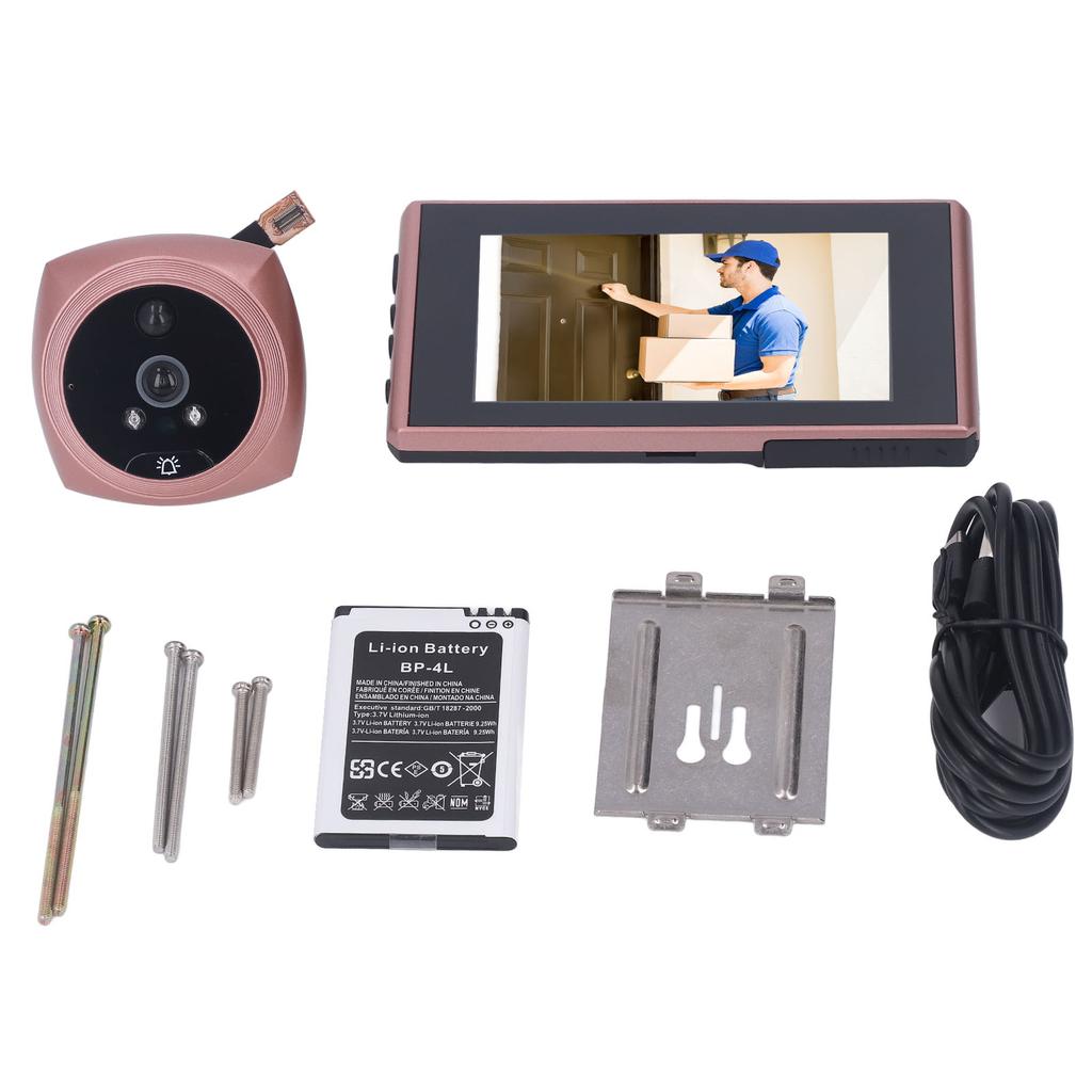 Smart HD Visual Doorbell Automatic Recording Video Doorphone Anti Theft Doorbell Camera for Home