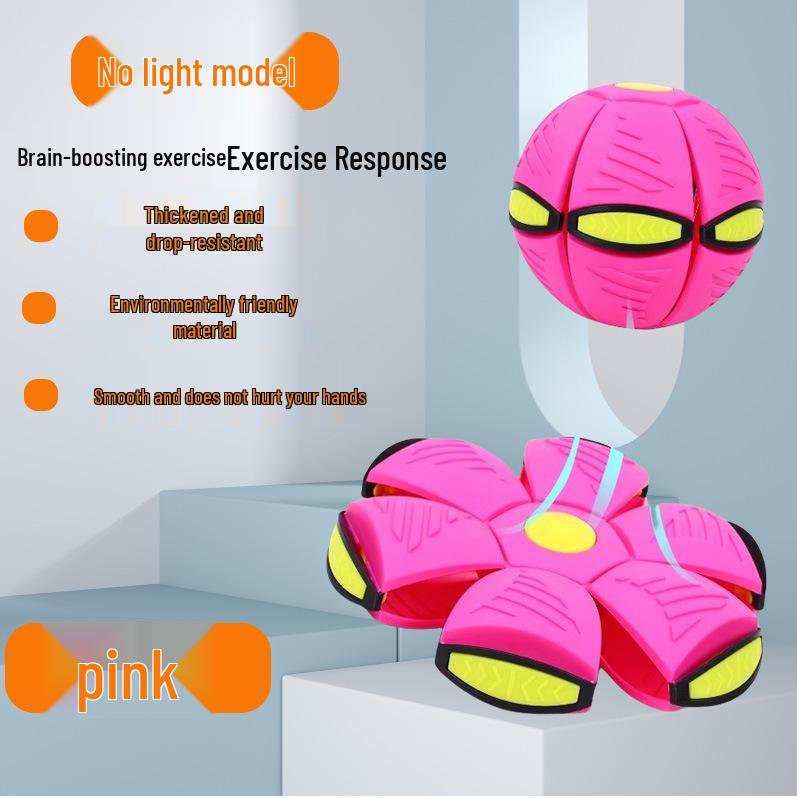 Magic Flying Saucer Ball: Deformable Outdoor Stomp Toy with Lights for Kids