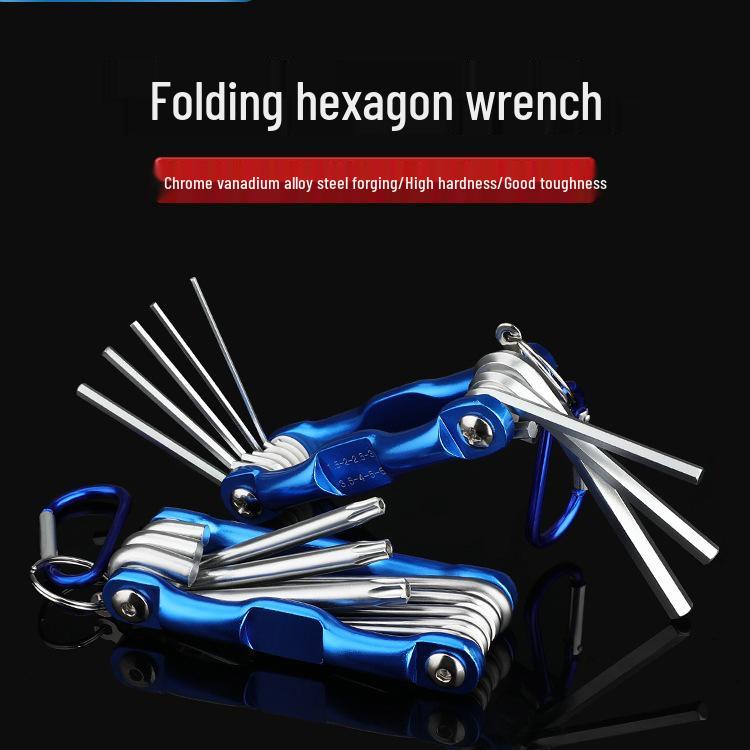 Foldable Hex Key Set: Metric, Imperial & Torx Screwdrivers
