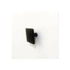 Square Knob Single Hole Matte Black Cabinet Drawer Cloakroom Furniture Handle Metal