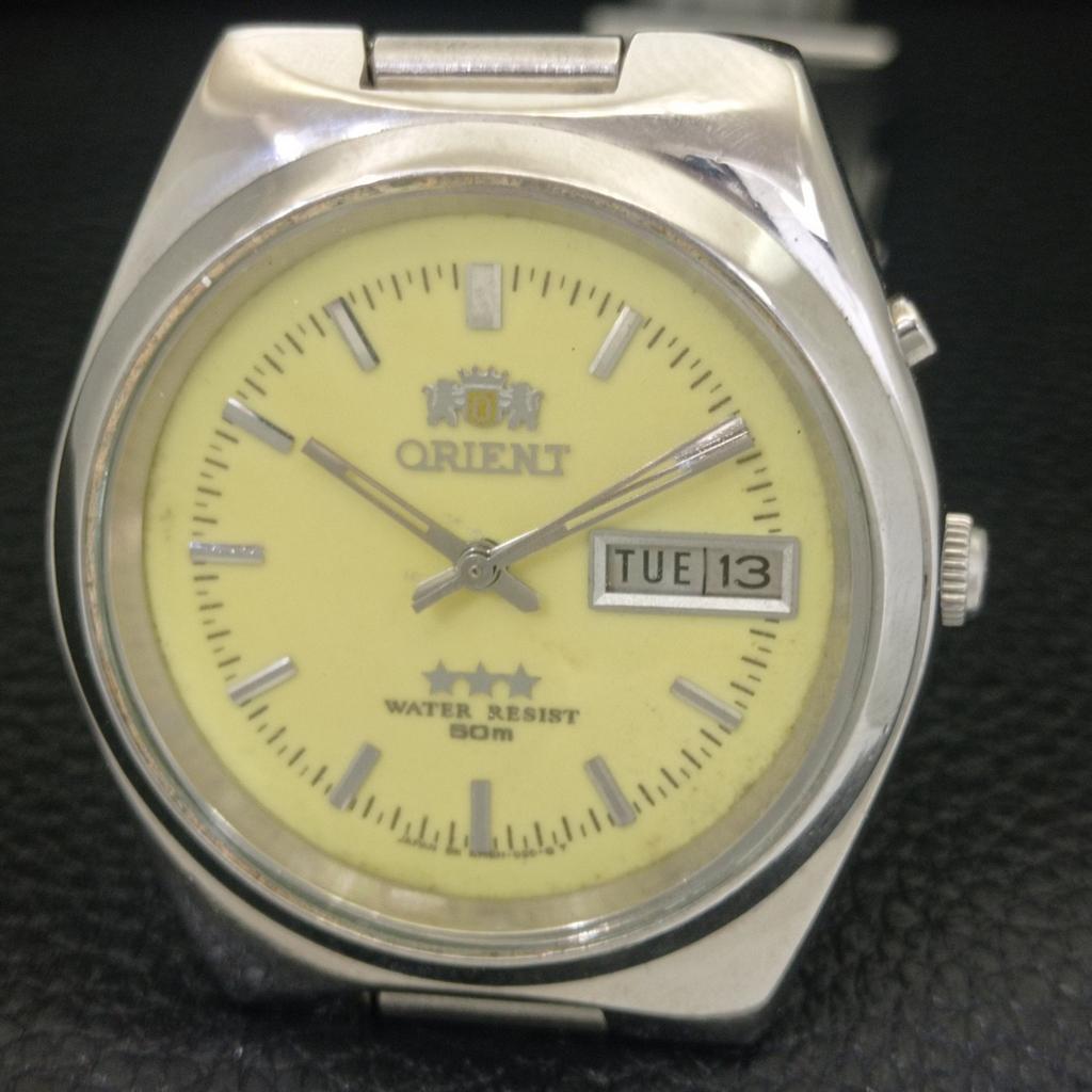 GENUINE VINTAGE ORIENT AUTOMATIC 46943 JAPAN MENS ORIGINAL DIAL WATCH a703483-1 R213c-a703483