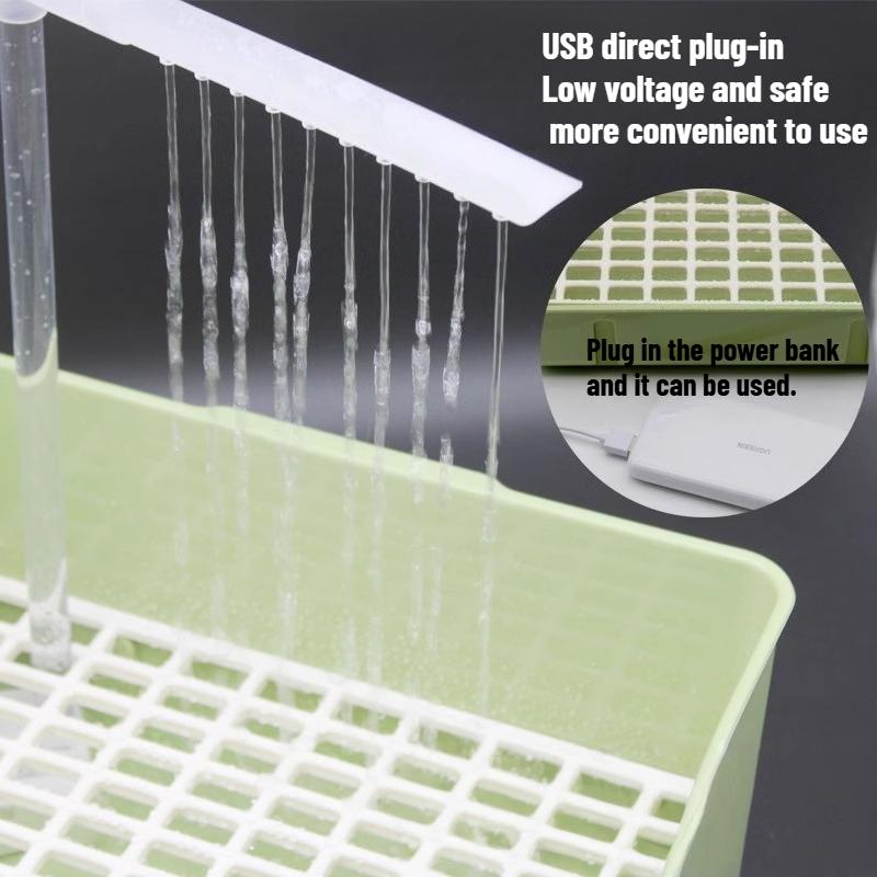 Ptačí elektrická koupací vanička dešťová vanička automatická cirkulující voda pro andulky pivoňkové korely a papoušky aratingy sluneční