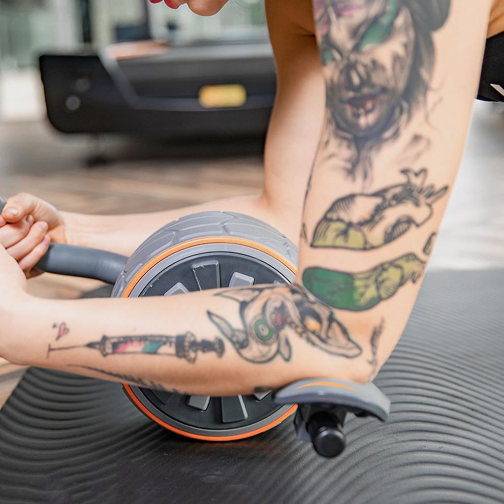 Koło rolkowe Abs z opaska na łokieć nakolannik 4D Abs wyciszenie rolki koła do ćwiczeń rdzeń sprzęt do ćwiczeń Fitness