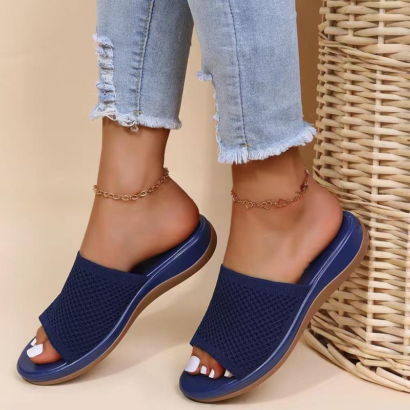 Sandals Women Elastic Force Summer Shoes Women Flat Sandals Casual Indoor Outdoor Slipper Summer Sandals For Beach  Mujer
