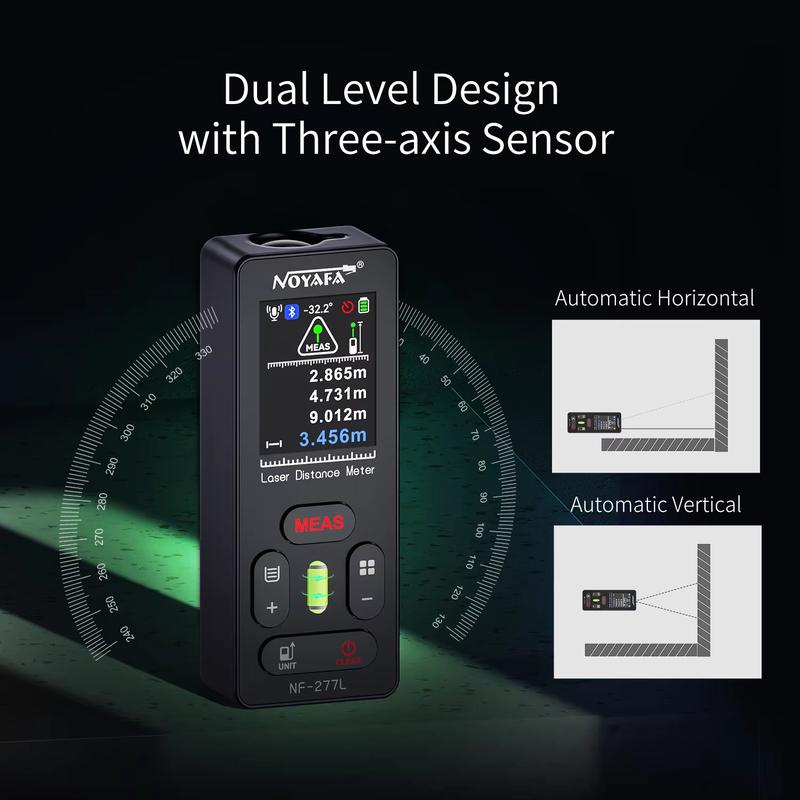 NOYAFA NF-277 Range finder Green Light Laser Distance Meter Professional Laser Meter with Laser Rangefinders tools