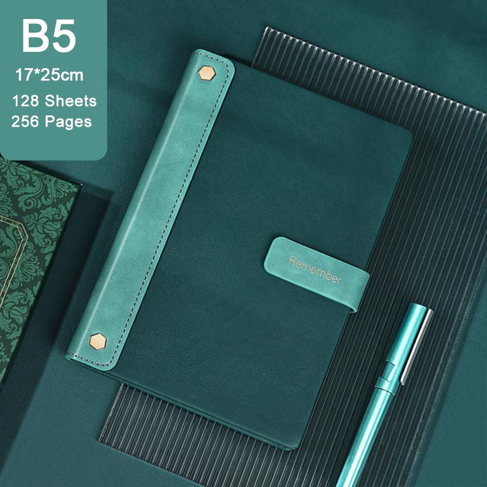 (Kostenloses personalisiertes Logo) A5/B5 Schnallennotizbuch, Notizblock aus Hartleder, Studententagebuch, Fachheft, Geschäftssitzungsprotokoll