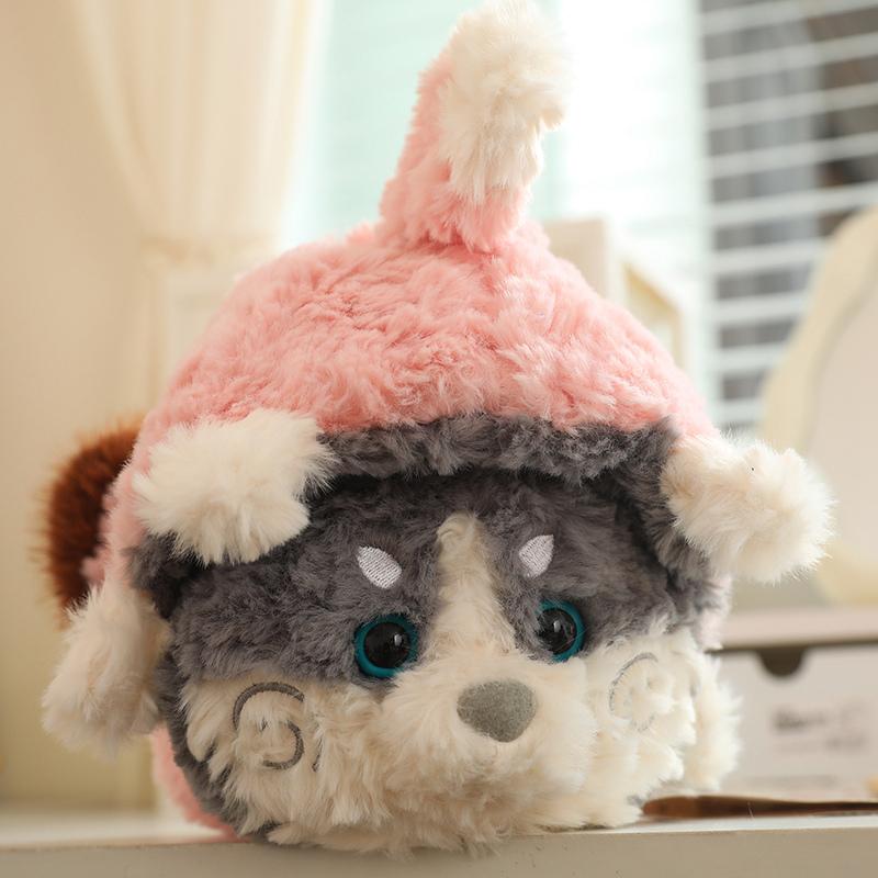 Cartoon Double-Sided Flip Panda Toy Fox Dog Plush Doll  Fox Flip Change Transform Dog Soft Pillow Children Birthday Gifts