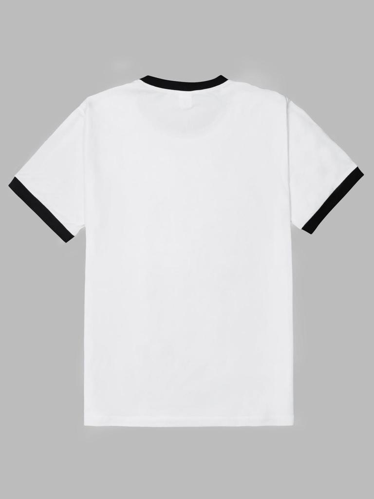 2025 Summer Men's Color Block Casual T-Shirt - European/American Fit