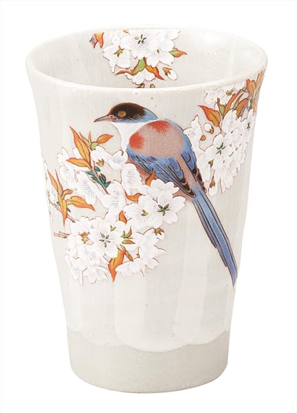 Kutani ware Iwataya Free Cup - Cherry Blossoms and Birds K9-1141