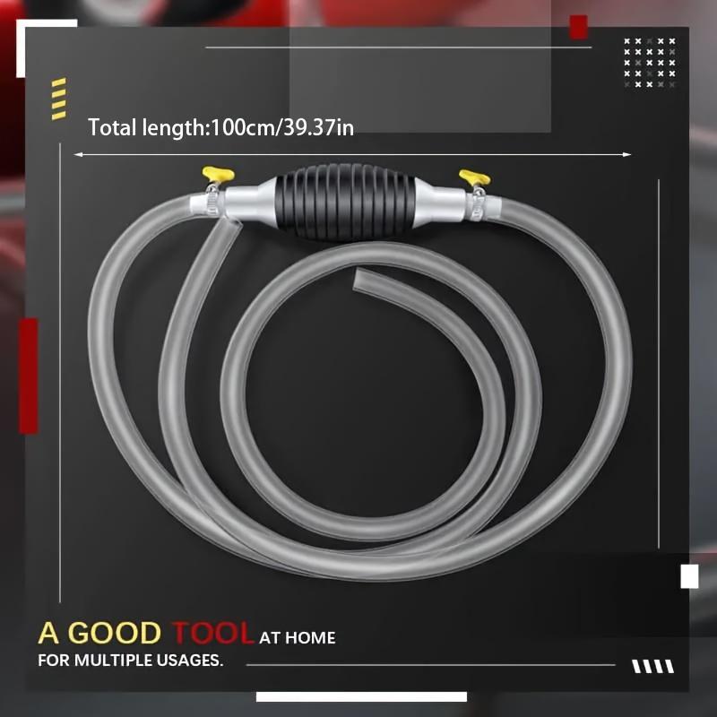 Tragbare Mehrzweck-Handkraftstoffpumpe Einfacher Siphon für Benzin, Diesel und Flüssigkeiten, Langlebiges Gummi