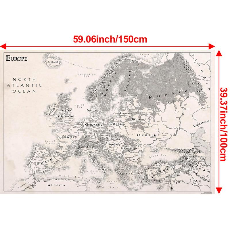 Travel Supplies Vintage The Great War Europe Map Posters Wall Art Picture Paintings Office Home Decor Geographical Tool