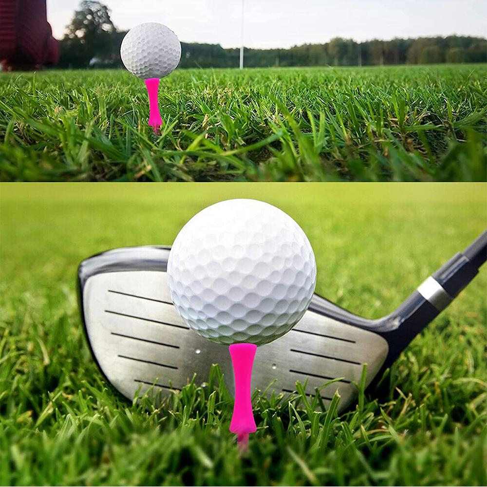New 70Pcs Golf Tees Plastic Unbreakable Mixed Sizes 7 Colors Golf Practicing Tees