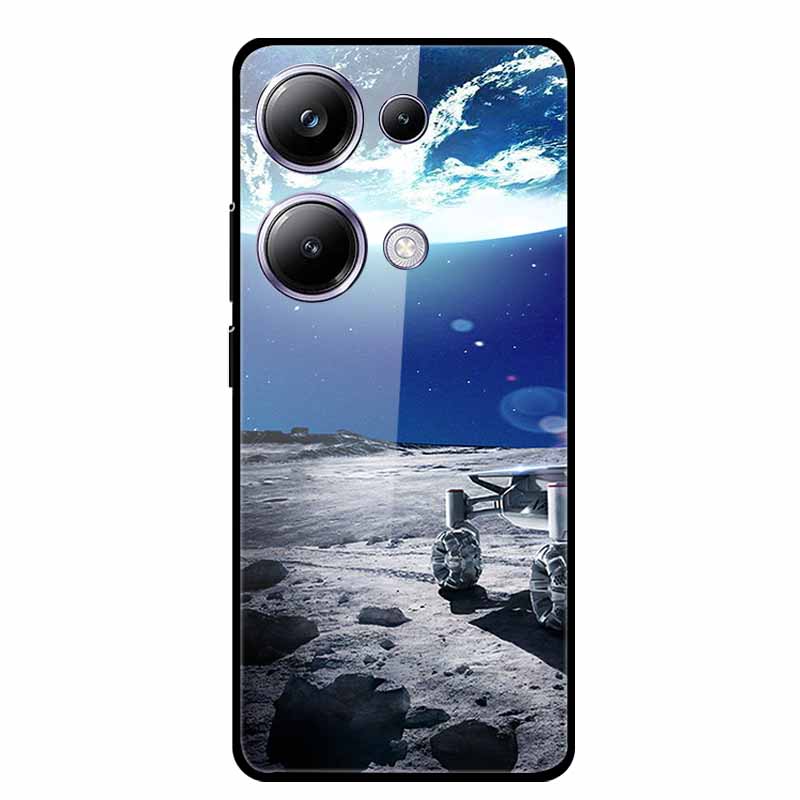 Glass Back Cover For Xiaomi Redmi Note 13 Note13 Pro Case Soft Bumper Hard Tempered Glass Case For Redmi Note 13 Pro Phone Case