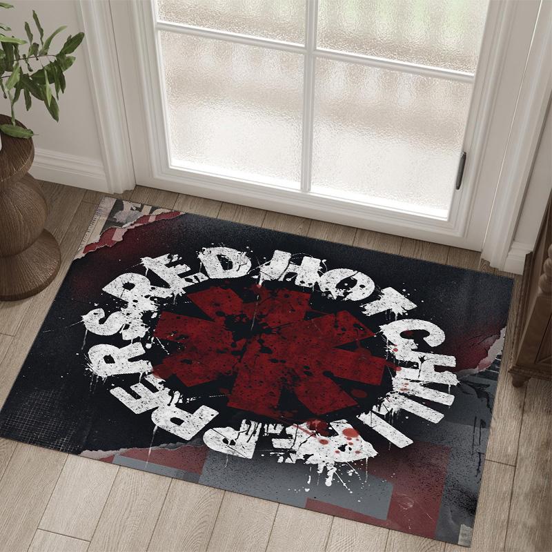 Red Hot Chili Peppers Design Crystal Velvet Carpet Cozy Non?Slip Printed Rug For Bedroom Living Room Entrance