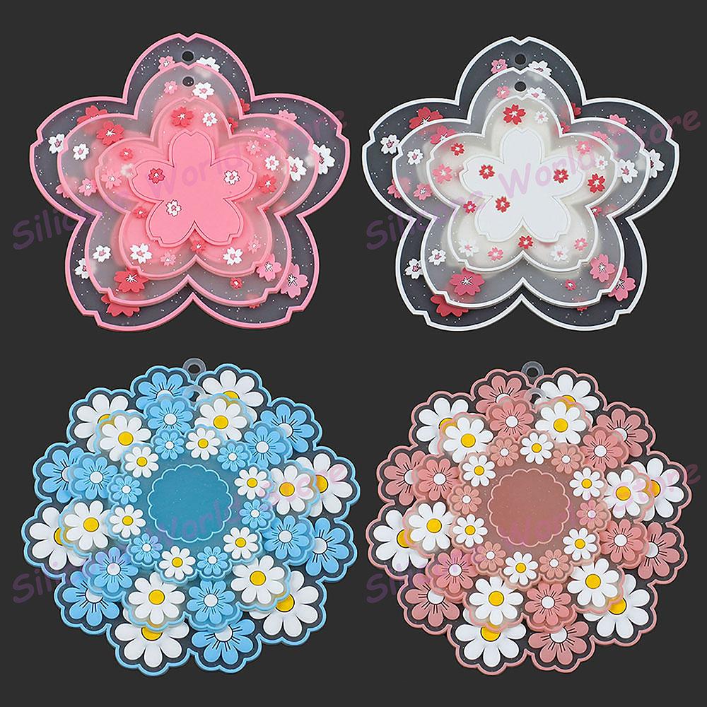 Silicone World 1 ks Podložky pod hrnky Sakura Daisy PVC Měkké podložky Podložka pod misku Podložka pod hrnec Podložka pod talíř Tepelná izolace Prostírání na jídelní stůl