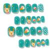 24Pcs/Set Kids Art Tips Christmas Style Extending Nails Portable Delicate Christmas Self Adhesive Nails Tips for Children