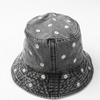 Vintage Washed Distressed Daisy Embroidery Bucket Hat Fisherman Cap - Casual, Relaxed Fit, Summer Fashion Accessory for Women