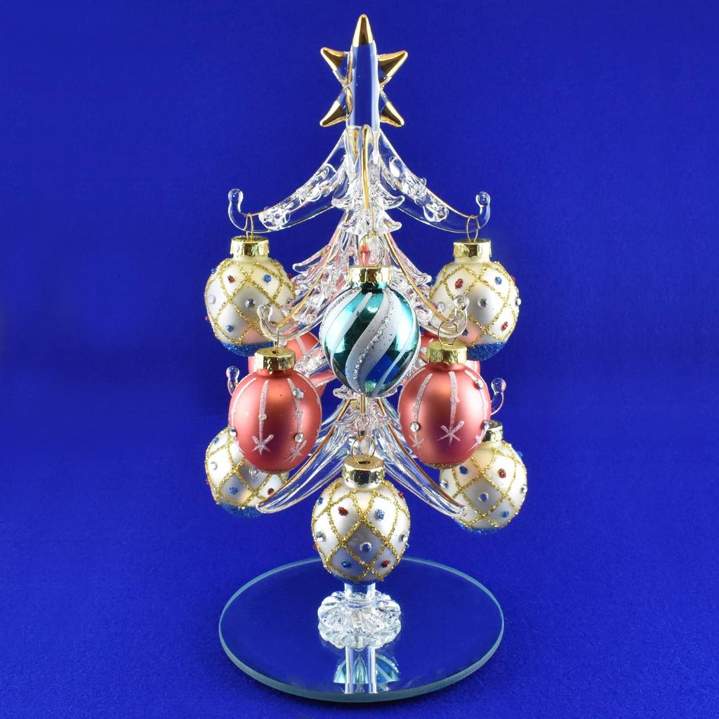 Four Cart Cute Handmade Glass Drop Tree Milky