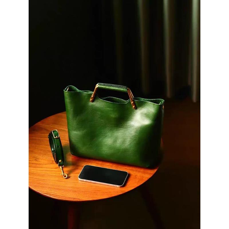 Atmospheric simple women s handbag versatile fashion leather messenger bag large capacity business commuter tote bag women s bag темно-зеленого